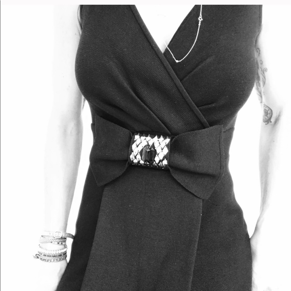 Temperly London Black Knit Dress